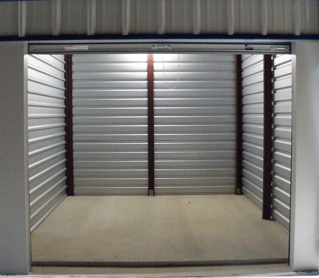 Self Storage Unit With Light On
